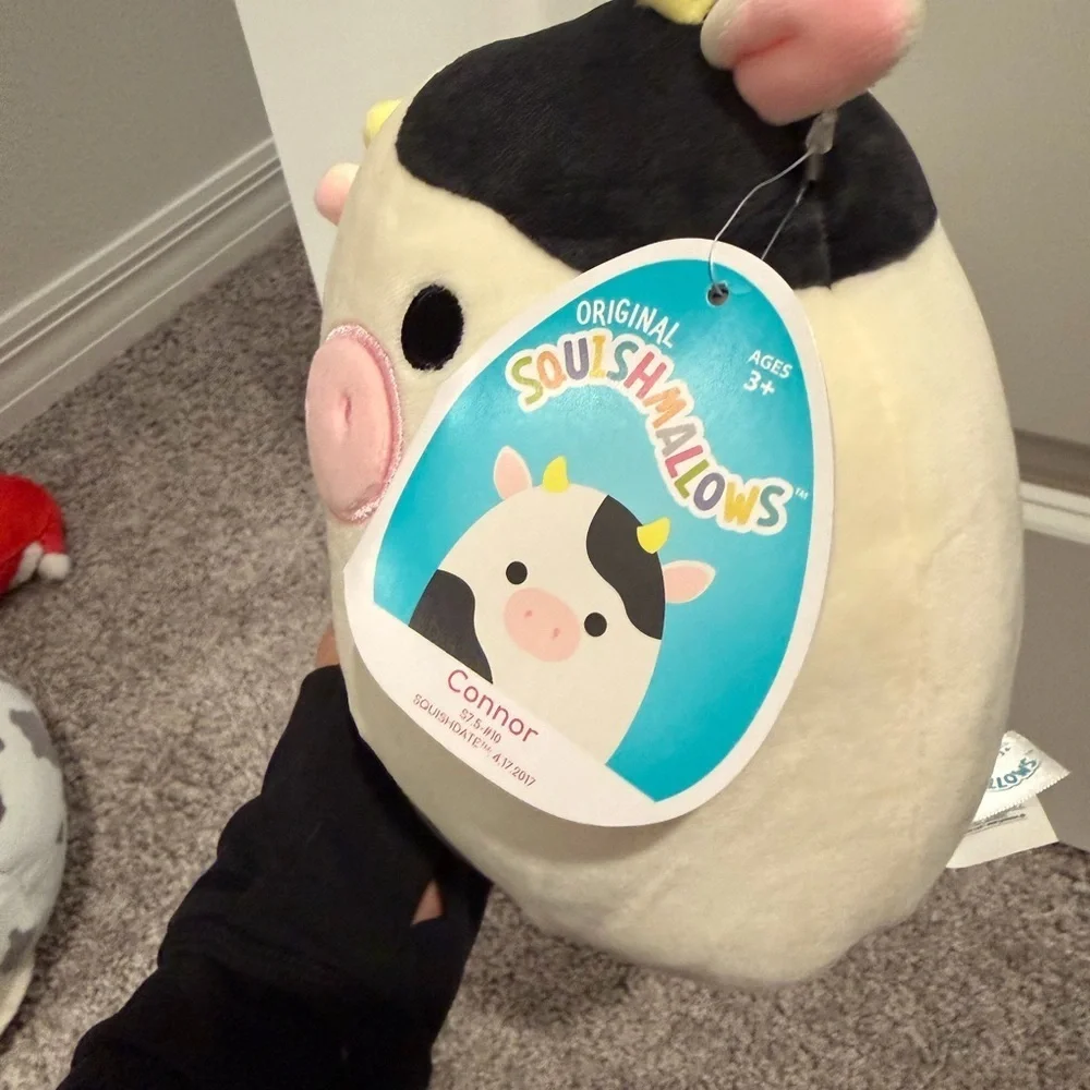 Conor Cow squishmellow - Black and White